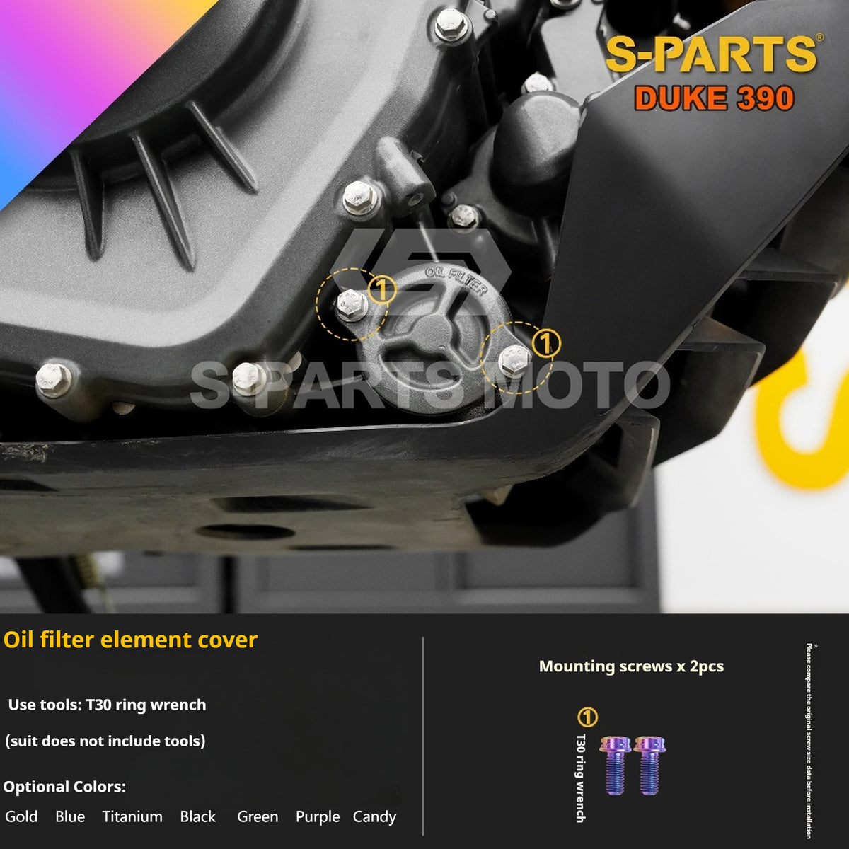 SPARTS KTM Duke 390 Full Bike Titanium Bolt Kit | Premium TC4 Motorcycle Fasteners