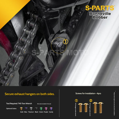 SPARTS Titanium Set Screws for Triumph Bonneville Bobber Motorcycle