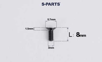 SPARTS Series M3 L6-30 Countersunk Titanium Bolt for motocycle