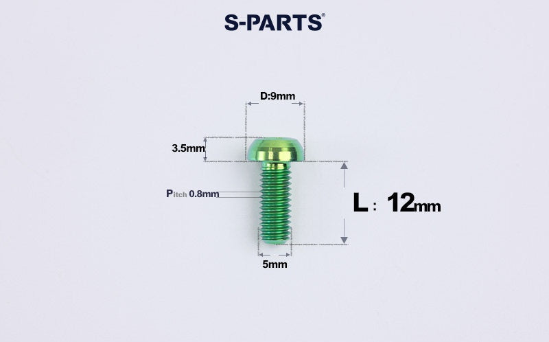 SPARTS A2 M5 Titanium Button Head Bolts for Bicycle Brake Caliper Upgrades Ultra-Light Fasteners