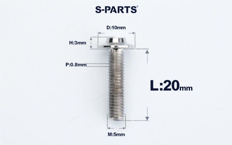 SPARTS A3 M5×L6-50 D10 Titanium Button Head Bolt for Motorcycle & Bicycle Lightweight Custom Fasteners