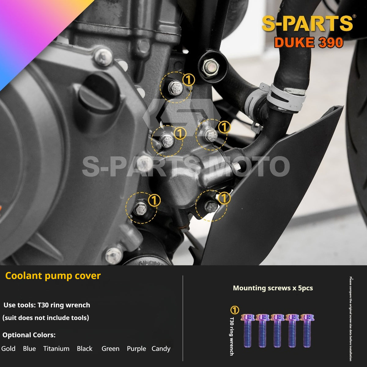 SPARTS KTM Duke 390 Full Bike Titanium Bolt Kit | Premium TC4 Motorcycle Fasteners