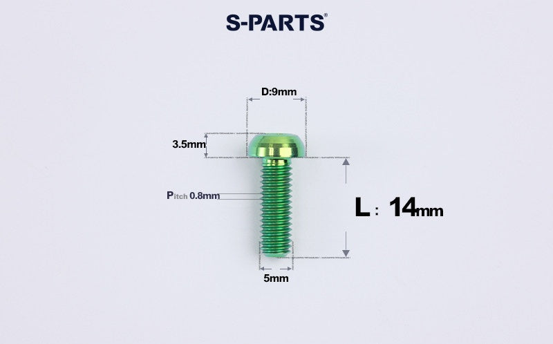 SPARTS A2 M5 Titanium Button Head Bolts for Bicycle Brake Caliper Upgrades Ultra-Light Fasteners