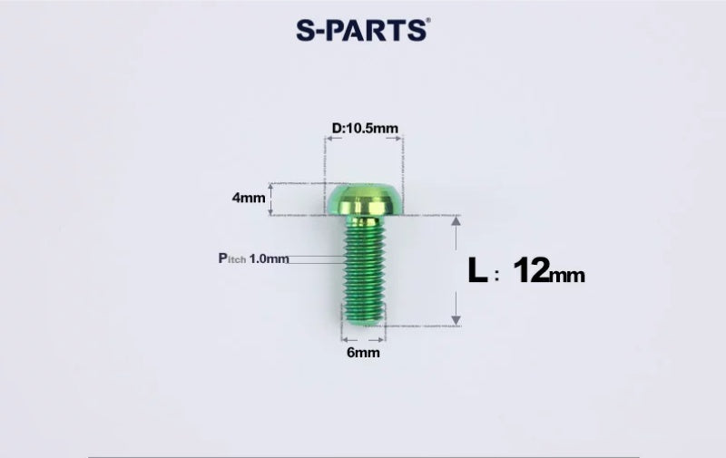 SPARTS M6×8–35mm Titanium Button Head Bolts for Bicycle Brake Calipers