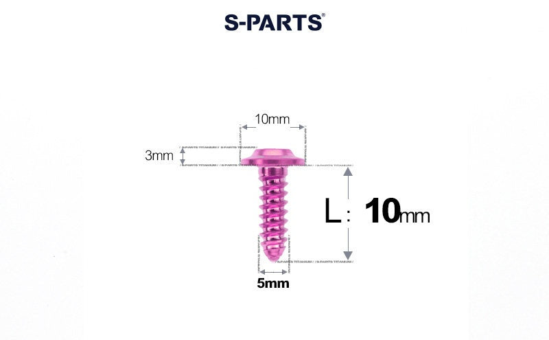 SPARTS Button Head M5×L10-35 Titanium Screws Self-Tapping Bolt