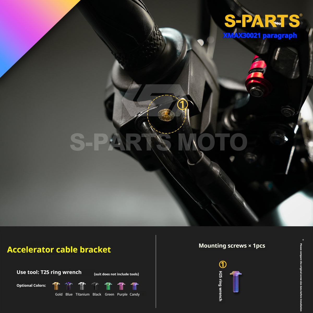 SPARTS Titanium Bolt Kit for 2021 Yamaha XMAX 300 Motorcycle Upgrade
