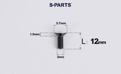 SPARTS Series M3 L6-30 Countersunk Titanium Bolt for motocycle