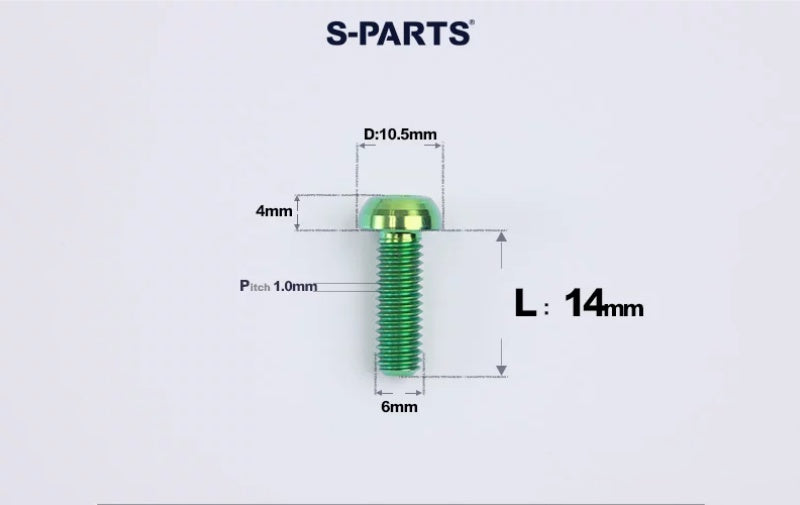 SPARTS M6×8–35mm Titanium Button Head Bolts for Bicycle Brake Calipers