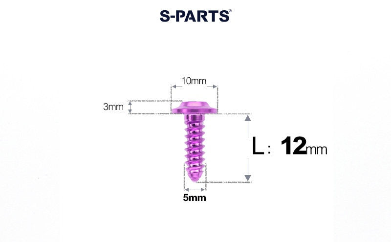 SPARTS Button Head M5×L10-35 Titanium Screws Self-Tapping Bolt