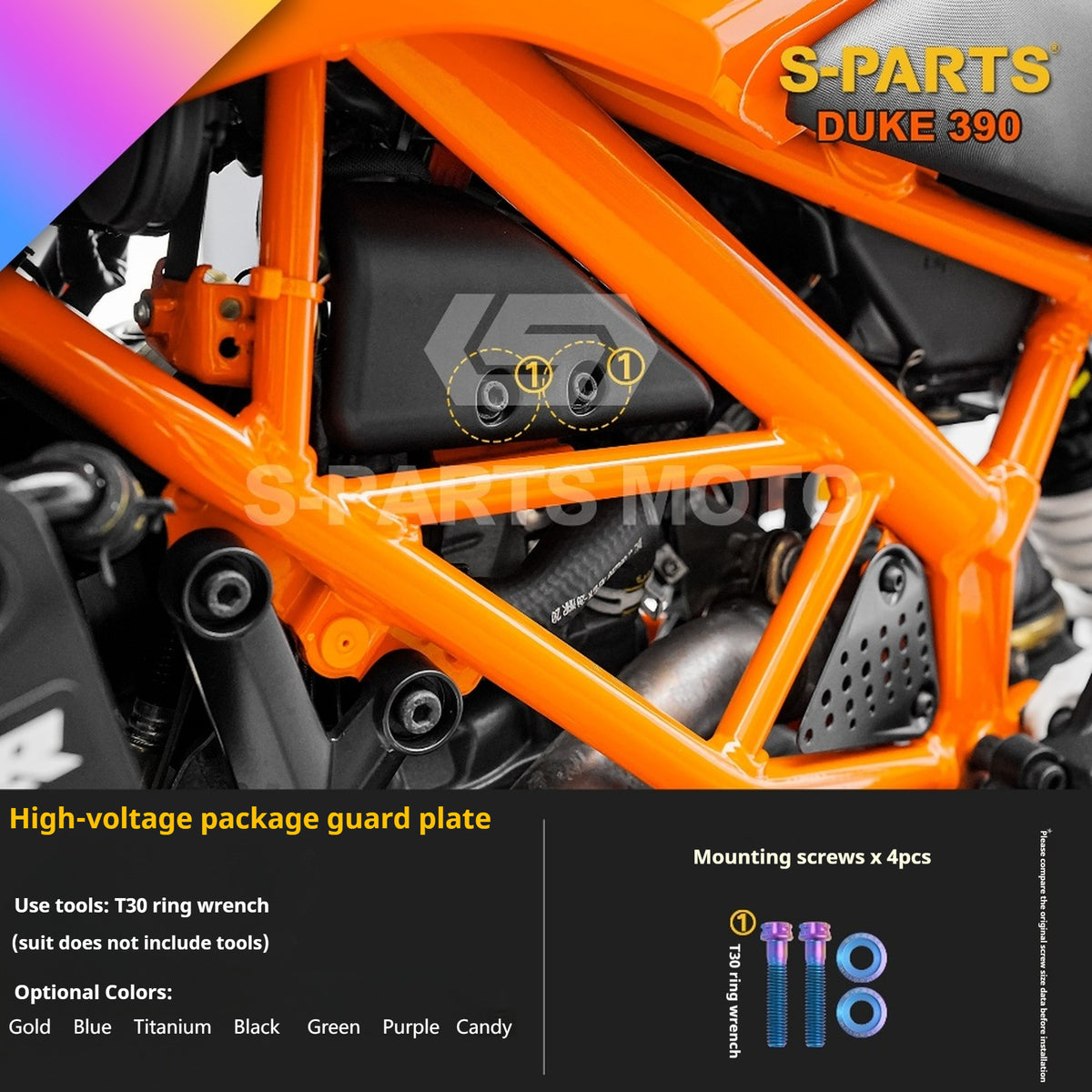 SPARTS KTM Duke 390 Full Bike Titanium Bolt Kit | Premium TC4 Motorcycle Fasteners