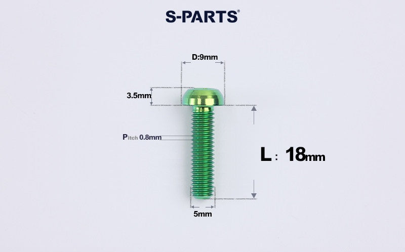 SPARTS A2 M5 Titanium Button Head Bolts for Bicycle Brake Caliper Upgrades Ultra-Light Fasteners