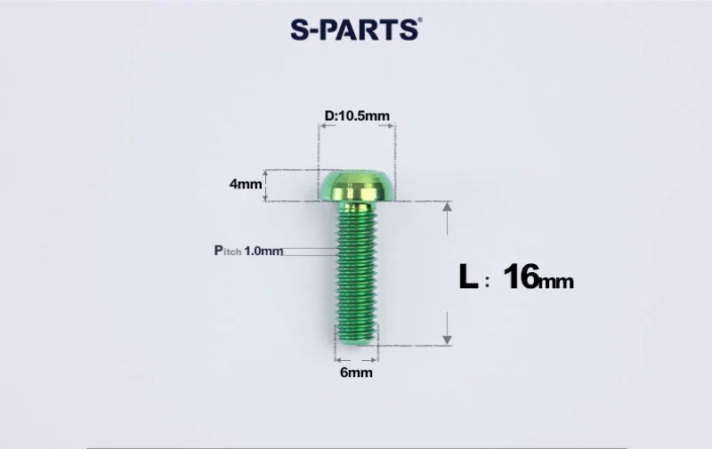 SPARTS M6×8–35mm Titanium Button Head Bolts for Bicycle Brake Calipers