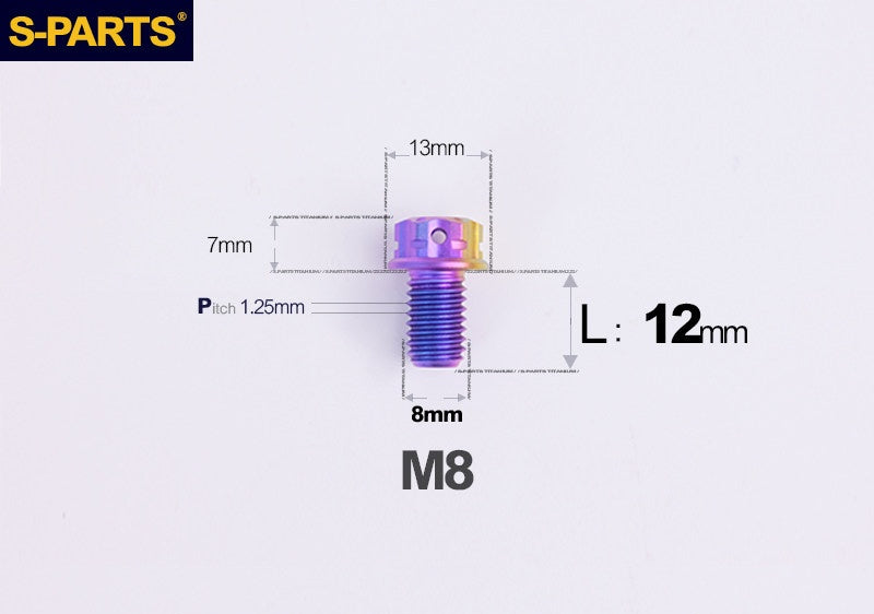 SPARTS M8 A3 Titanium Bolts TC4 Standard Head Fasteners