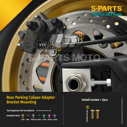 SPARTS Titanium Bolt Kit for Yamaha TMAX560 2023-Rear / Drive / Exhaust System