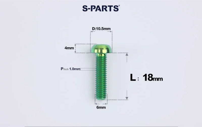 SPARTS M6×8–35mm Titanium Button Head Bolts for Bicycle Brake Calipers