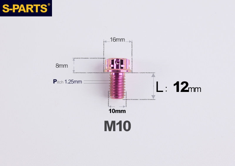 SPARTS M10 L12-120mm P1.25 A3 Series Standard Head Titanium Bolt |  Motorcycle  Upgrade