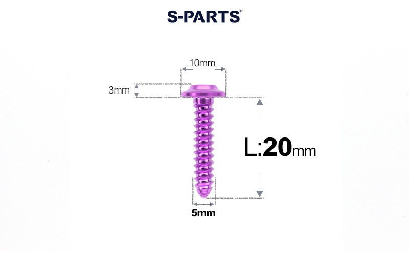 SPARTS Button Head M5×L10-35 Titanium Screws Self-Tapping Bolt
