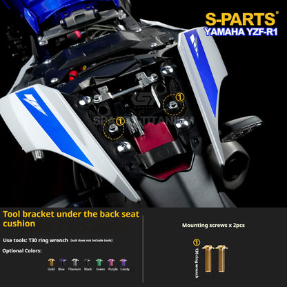 SPARTS TC4 Titanium Bolt Kit for Yamaha YZF-R1 | Motorcycle Titanium Bolt Upgrade