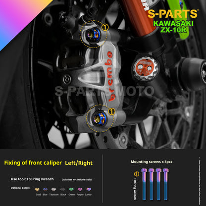 S-PARTS Grade 5 (TC4) Titanium Fasteners Kit for Kawasaki Ninja ZX-10R (2023)