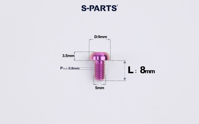 SPARTS A2 M5 Titanium Button Head Bolts for Bicycle Brake Caliper Upgrades Ultra-Light Fasteners