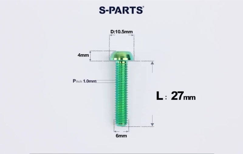SPARTS M6×8–35mm Titanium Button Head Bolts for Bicycle Brake Calipers