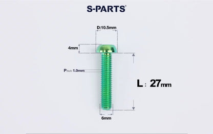 SPARTS M6×8–35mm Titanium Button Head Bolts for Bicycle Brake Calipers