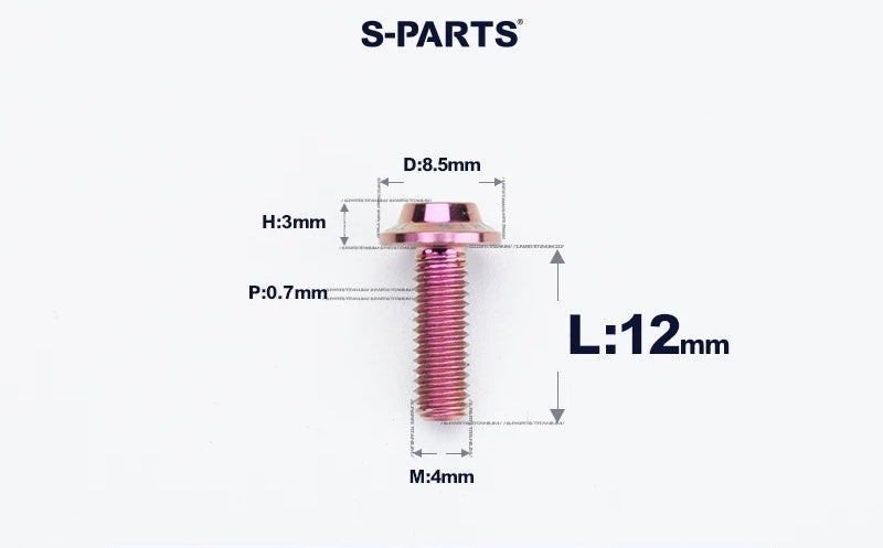 SPARTS M4✖️6–30mm D8.5 Titanium Torx Flanged Button Head Bolts