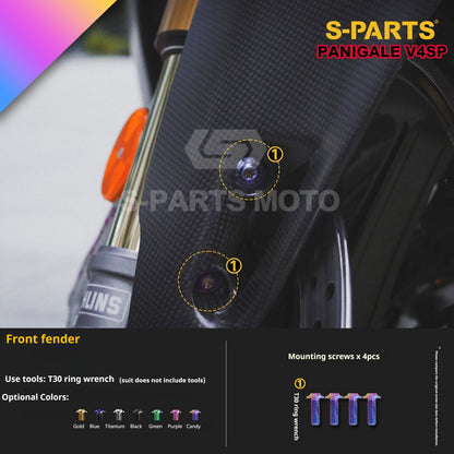 SPARTS TC4 Titanium Bolt Kit for Ducati Panigale V4SP Motorcycle
