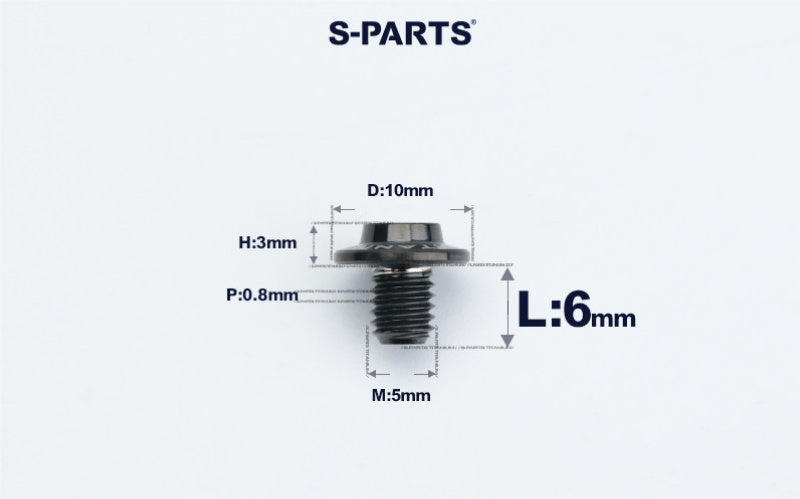 SPARTS A3 M5×L6-50 D10 Titanium Button Head Bolt for Motorcycle & Bicycle Lightweight Custom Fasteners