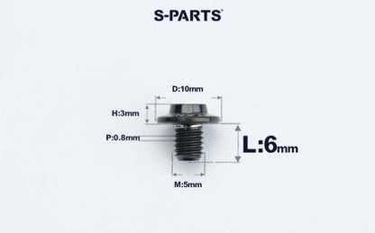SPARTS A3 M5×L6-50 D10 Titanium Button Head Bolt for Motorcycle & Bicycle Lightweight Custom Fasteners