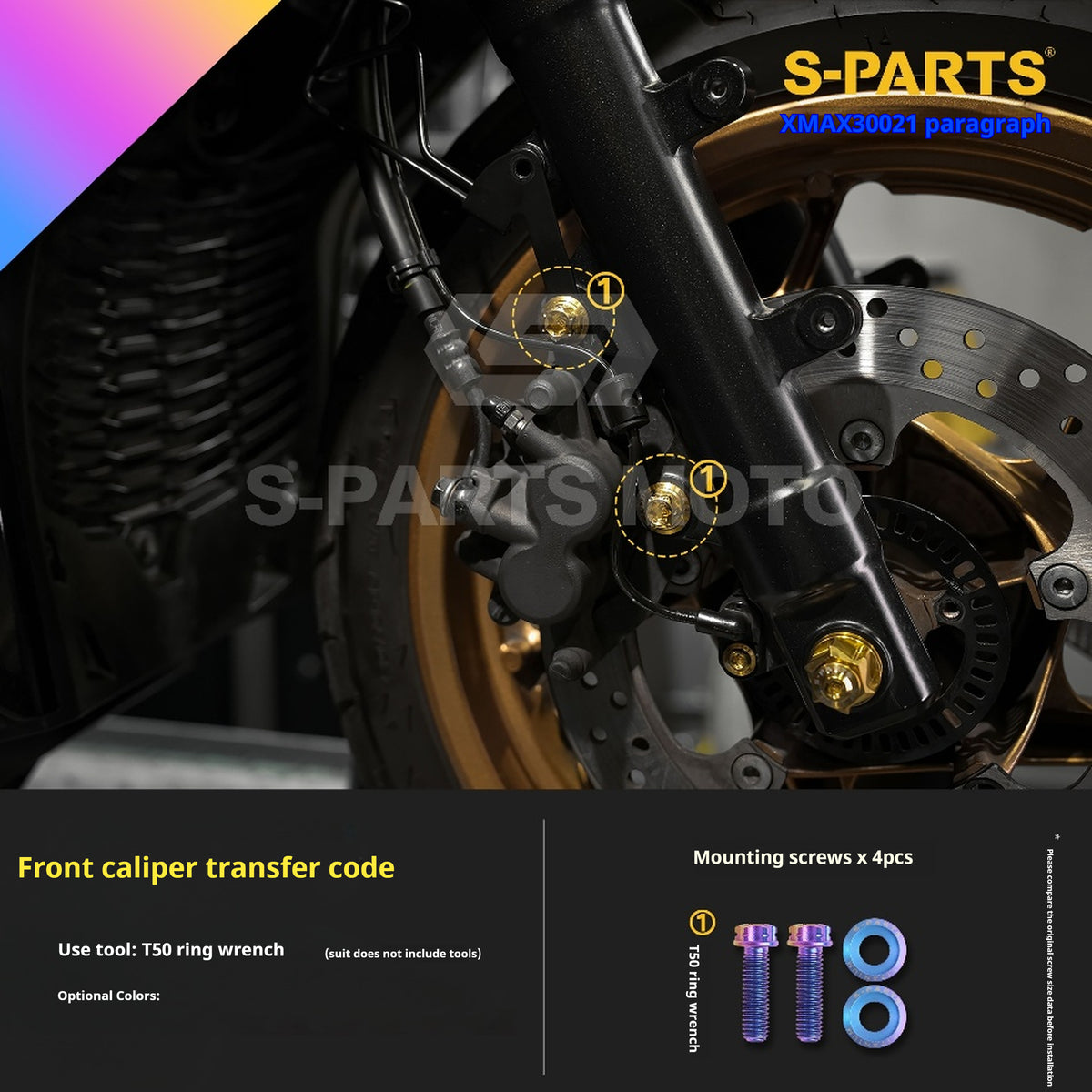 SPARTS Titanium Bolt Kit for 2021 Yamaha XMAX 300 Motorcycle Upgrade