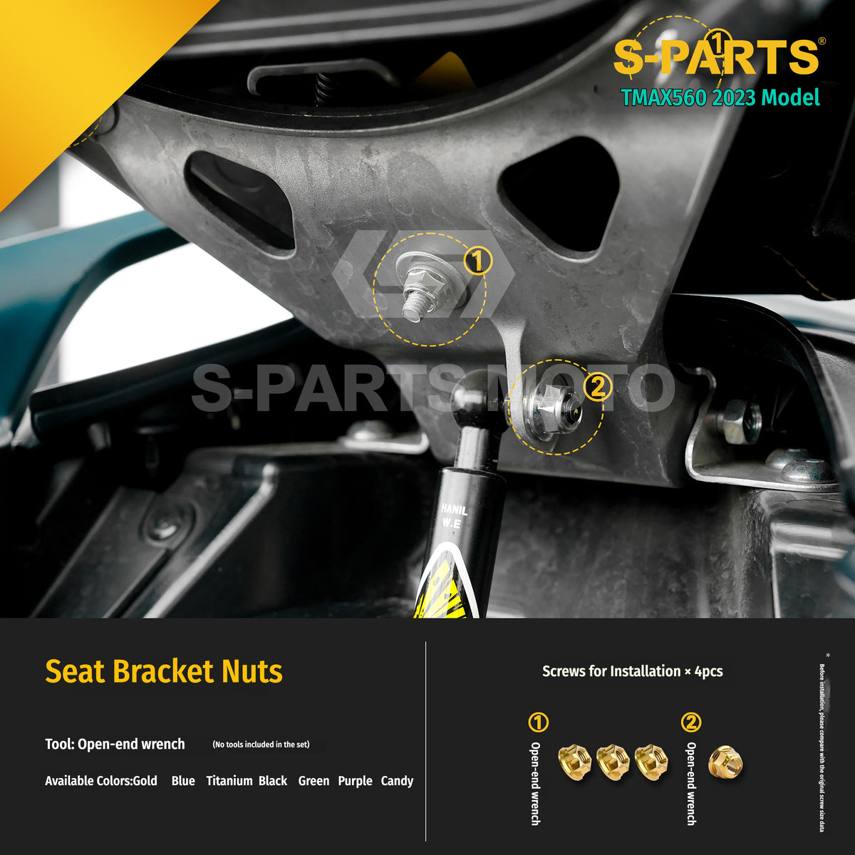 SPARTS Titanium Bolt Kit for Yamaha TMAX560 2023-Body / Engine System