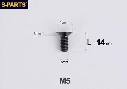 SPARTS M5×8-50mm Countersunk Titanium Alloy Bolt
