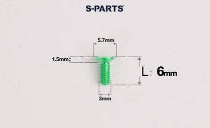 SPARTS Series M3 L6-30 Countersunk Titanium Bolt for motocycle
