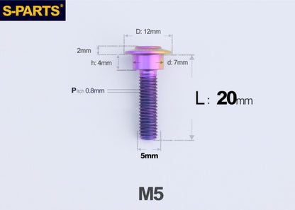 SPARTS M5 Titanium Button Head Shoulder Bolt