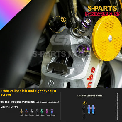 SPARTS TC4 Titanium Bolt Kit for Ducati Panigale V4SP Motorcycle