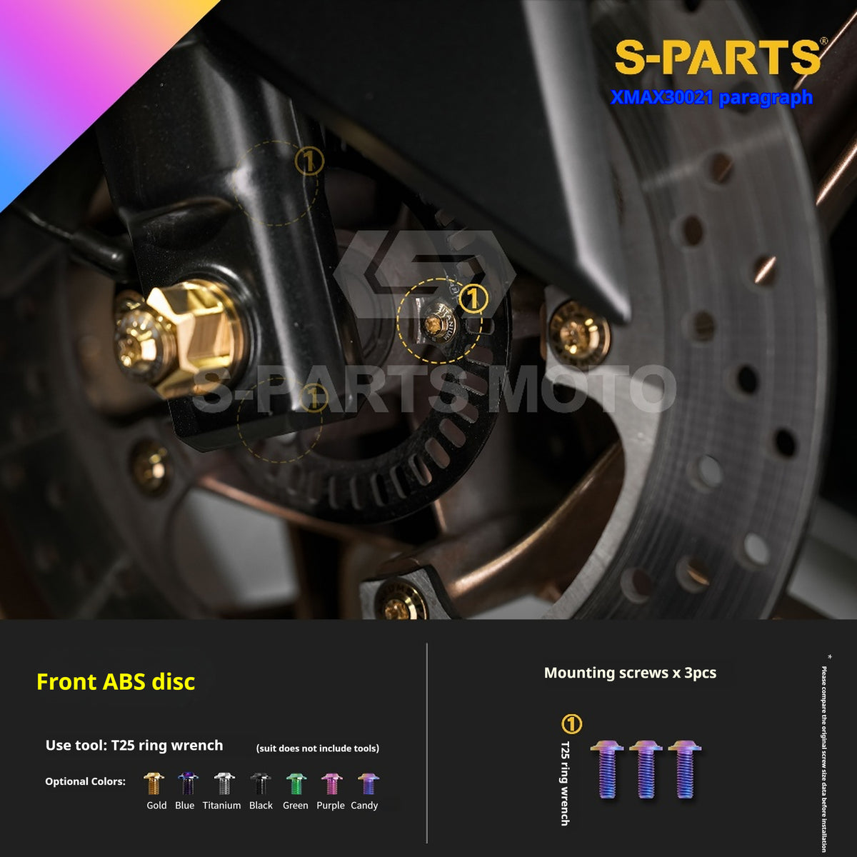 SPARTS Titanium Bolt Kit for 2021 Yamaha XMAX 300 Motorcycle Upgrade