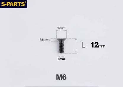 SPARTS M6×10–65mm Titanium Torx Countersunk Bolts for Motorcycle Frames