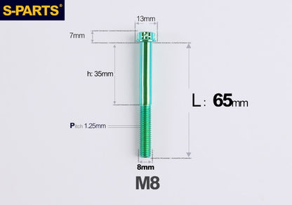 SPARTS M8 A3 Titanium Bolts TC4 Standard Head Fasteners
