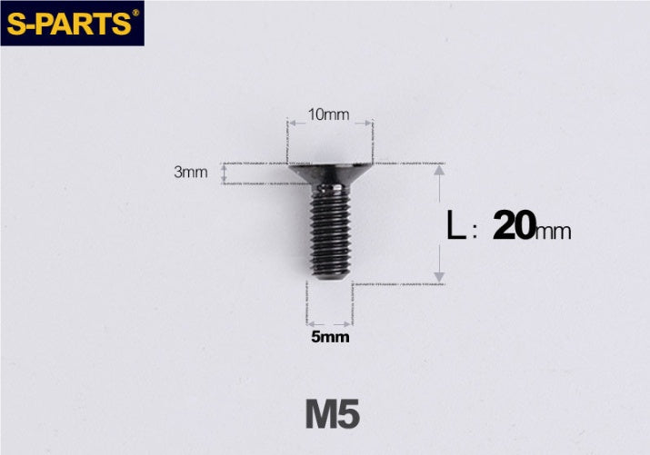 SPARTS M5×8-50mm Countersunk Titanium Alloy Bolt