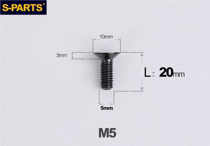 SPARTS M5×8-50mm Countersunk Titanium Alloy Bolt