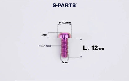 SPARTS M6×8–35mm Titanium Button Head Bolts for Bicycle Brake Calipers