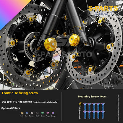 SPARTS BMW RnineT Titanium Alloy Motorcycle Bolt Upgrade Kit