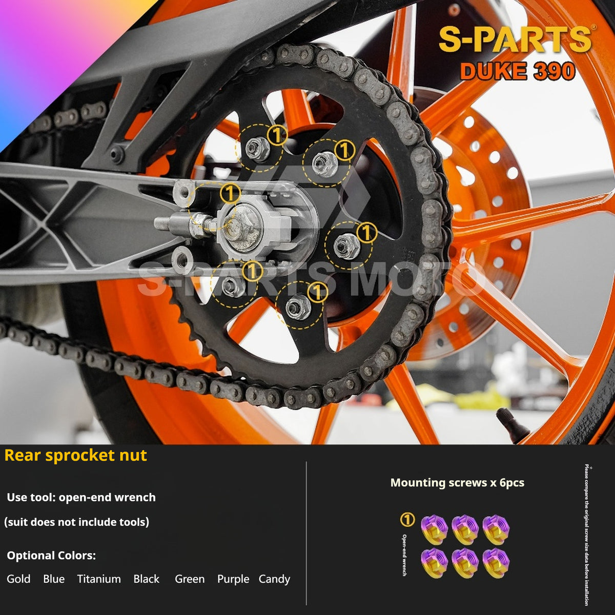 SPARTS KTM Duke 390 Full Bike Titanium Bolt Kit | Premium TC4 Motorcycle Fasteners