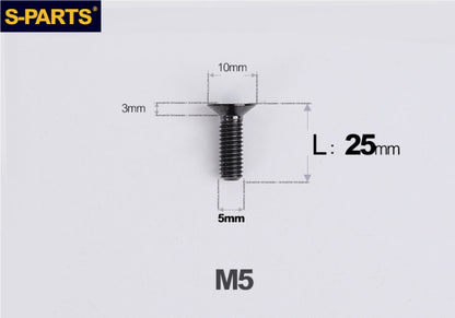 SPARTS M5×8-50mm Countersunk Titanium Alloy Bolt