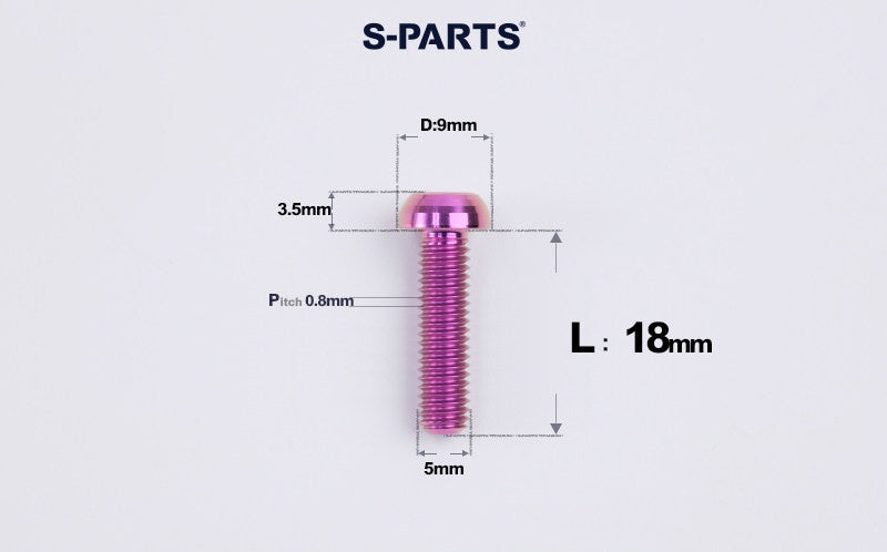 SPARTS A2 M5 Titanium Button Head Bolts for Bicycle Brake Caliper Upgrades Ultra-Light Fasteners