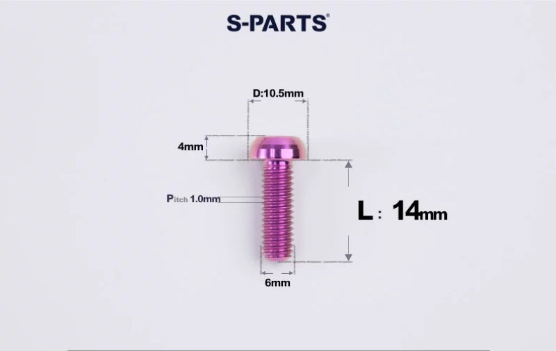 SPARTS M6×8–35mm Titanium Button Head Bolts for Bicycle Brake Calipers