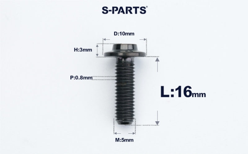 SPARTS A3 M5×L6-50 D10 Titanium Button Head Bolt for Motorcycle & Bicycle Lightweight Custom Fasteners