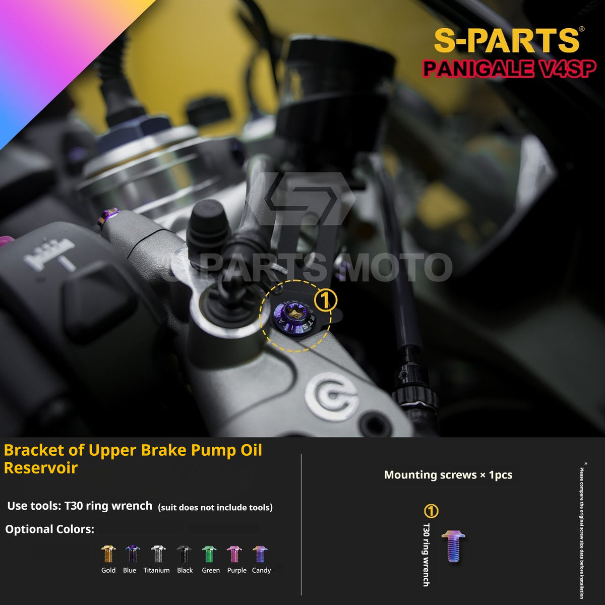 SPARTS TC4 Titanium Bolt Kit for Ducati Panigale V4SP Motorcycle