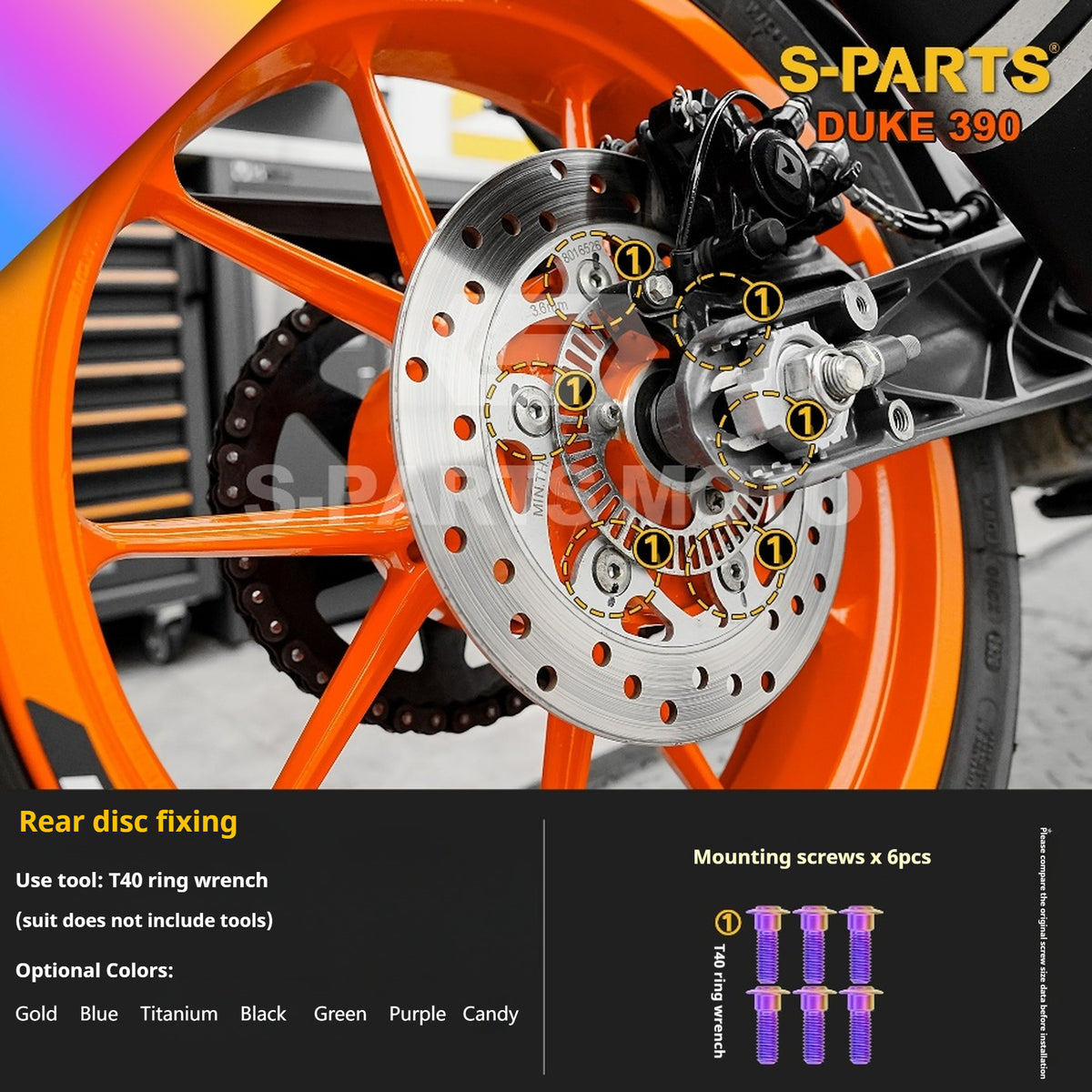SPARTS KTM Duke 390 Full Bike Titanium Bolt Kit | Premium TC4 Motorcycle Fasteners